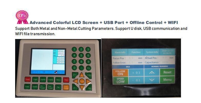 CNC Laser Cut for Metal Nonmetal CO2 Laser Cutting Flc1325A