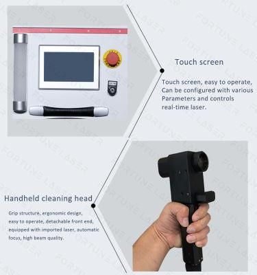 Fortunelaser 100W 200W 500W 1000W Mini Laser Rust Removal Machine System Industry Price Cleaner Laser Cleaning Machine