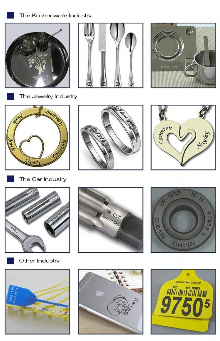 Custom Jewelry Tag Laser Engraving Machine /Metal Tag Laser Engraved