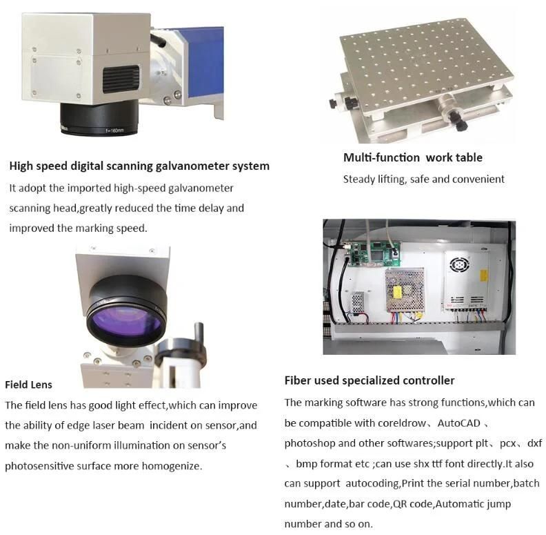 30W Fiber Laser Engraving Marking Equipment with Raycus Sources