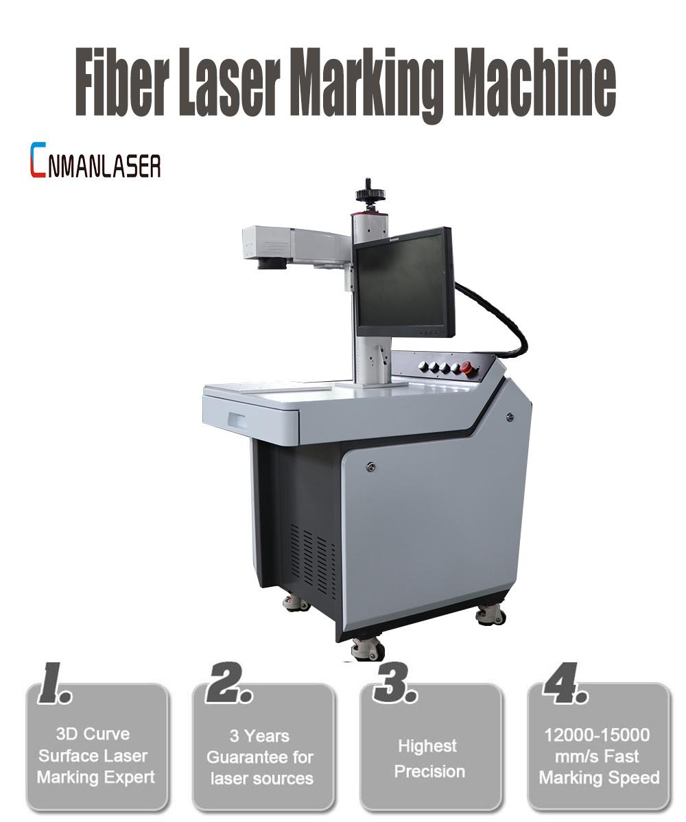 20W/ 30W/50W/100W Fiber Laser Marking Machine for Logo Printing/ Craft Gifts/ Metal Plastic /Pattern Mark with Computer