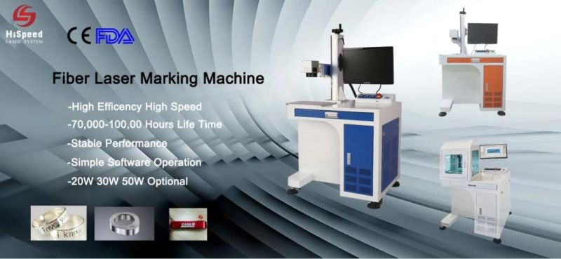 Hispeed Laser 2020 20W New Desktop Fiber Laser Marking Machine for Metal Logo Plastic Engraving
