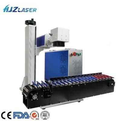 CO2 Laser Marking Machine with Conveyor Belt for Pen Marking Wood Engraving
