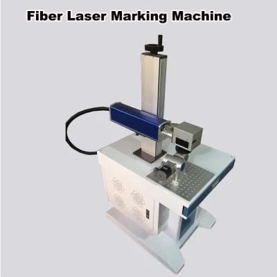 20W 30W 50W Fiber Laser Marking Machine with Rotary