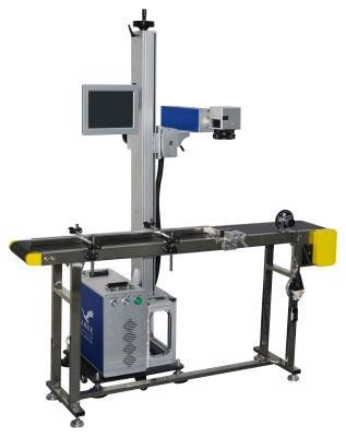 20W 30W Pipeline Flight Fiber Laser Engraving Machine