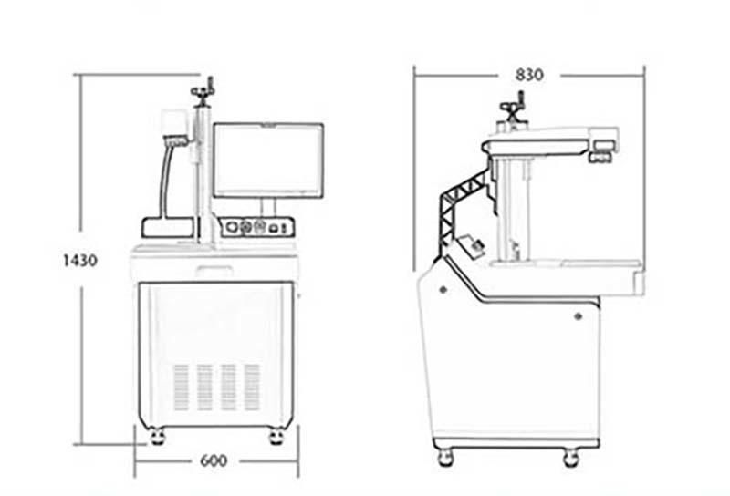 Desktop Laser Marker Fiber Laser Marking Machine 30W 50W Price