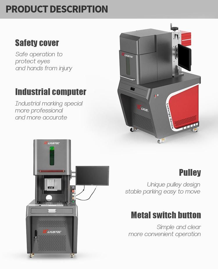 Enclosed Type 10W UV Laser Engraving Machine for Big Glass