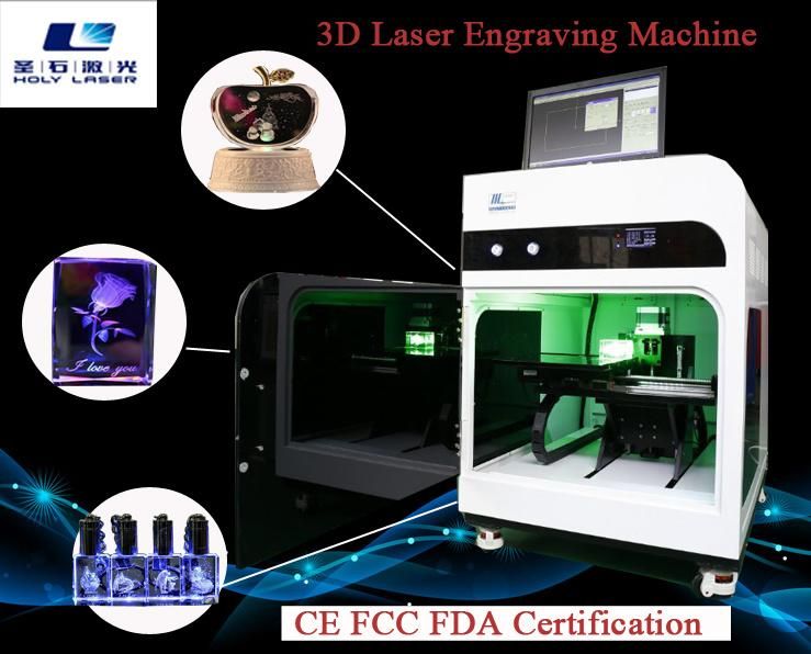 3D Crystal Glass Laser Engraving Machine for Personal Designs, Gifts