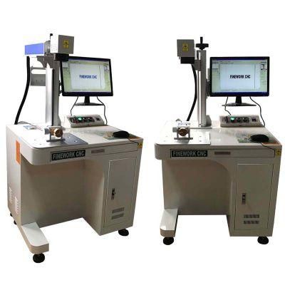 30W 50W Table Type Fiber Laser Marking Machine Color on Stainless Steel Laser Printing Machine