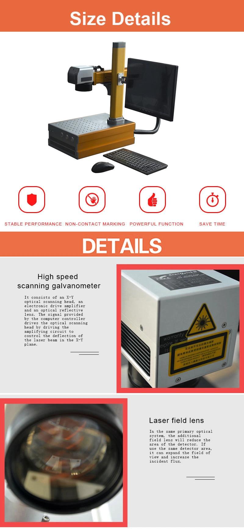 20W Mini Fiber Laser Engraving Machine for Aluminum Can/Milk Can/Beer Can/Beverage Can