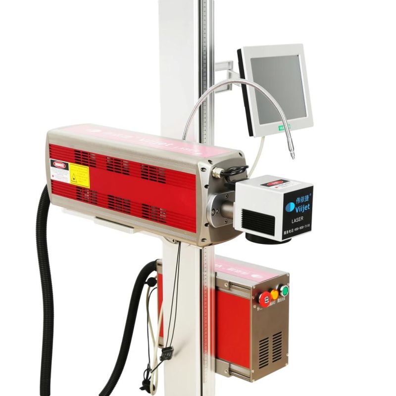 CO2 Laser Marking Machine Coding Machine High Speed Engraving Machine for Marking on Glass Bottle/Wine Bottle