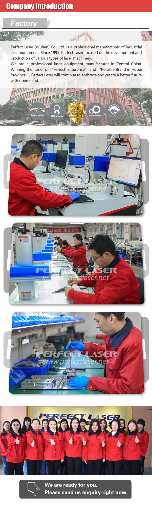 Perfect Laser 10W -120W CO2 Laser Marking Machine for Plastic Wood Glass Engraving Machine