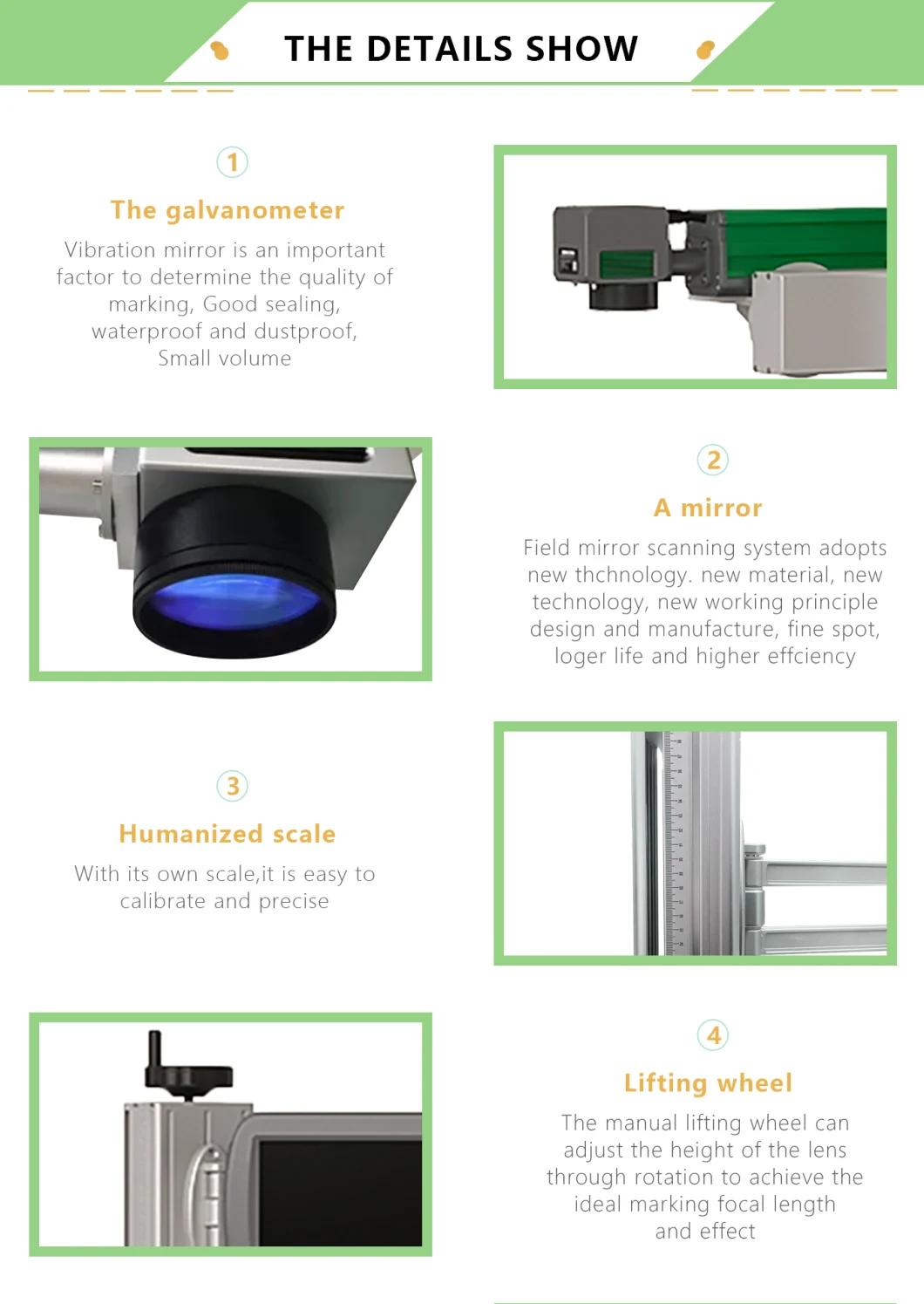 50W Fiber Laser Marking Production Line Flying Type Date Qr Code Laser Marking for Metal Package Industry