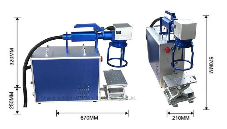 10W 20W 30W 50W Color Fiber Laser Marking Machine for Steel