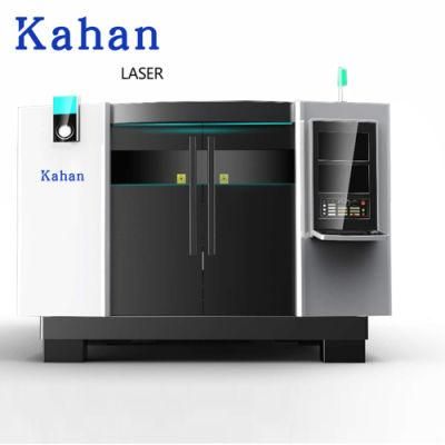 Automatic High Power Autofocus Laser Head Enclosed Fiber Laser Cutting Machine with Exchange Table