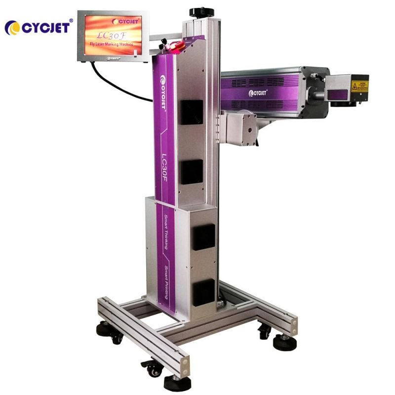 Cycjet CO2 Fly Laser Marking Machine for Batch Number on Pipe