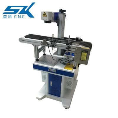 Combination Type Metal Nonmetal Conveyor Working Fiber Laser Marking Cutting Machine