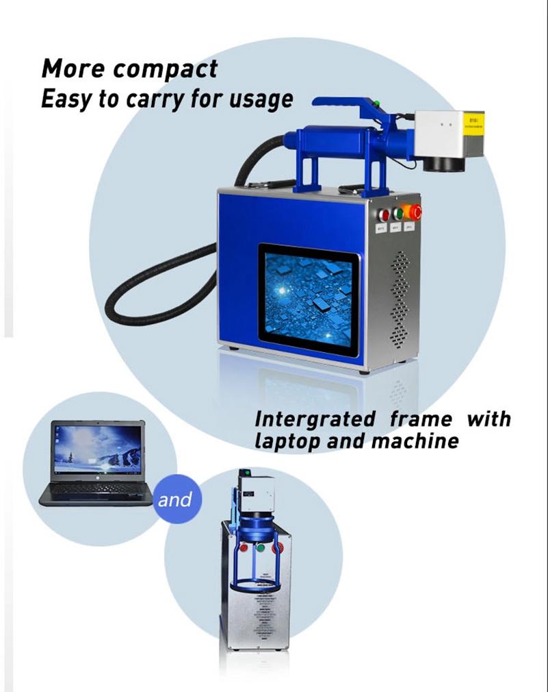 20W Portable Fiber Laser Marking Machine with with Touch Screen