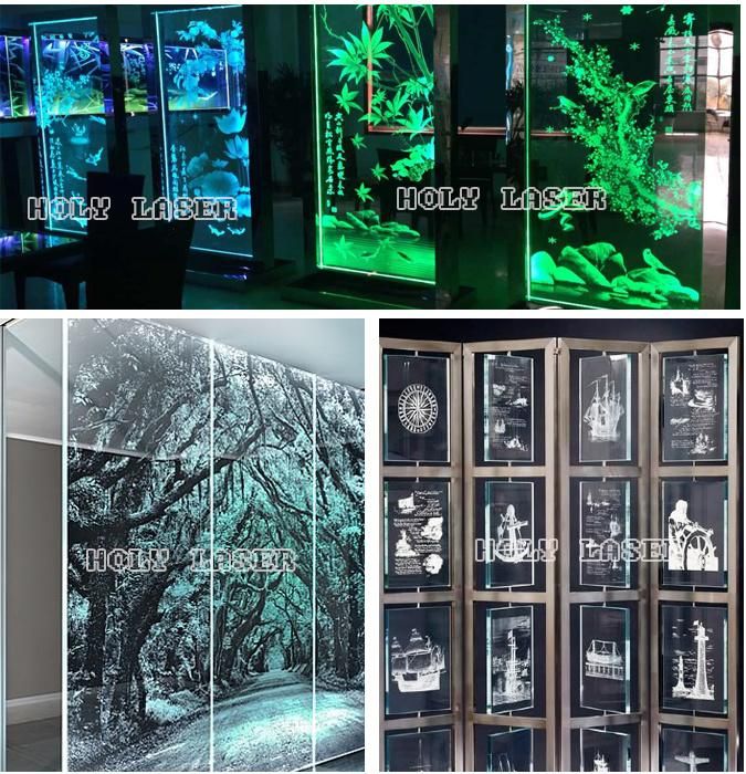 Big Size Glass Laser Engraving Machine for Marketplace Glass Wall