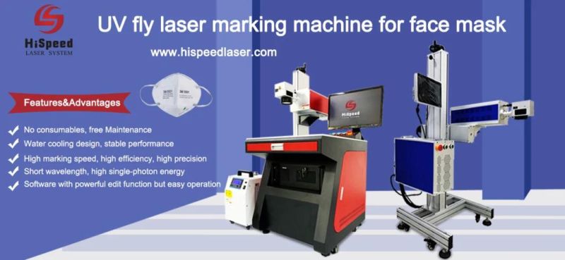 High Speed UV Online Flying Laser Marking for Stethoscope Marking
