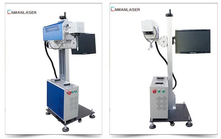 30W Online CO2 Laser Marking Machine for Textile Logo PU Wood