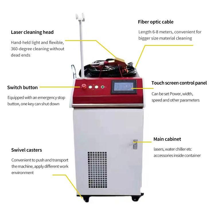 Industrial Laser Cleaning Machine 1000W 1500W Continuous Handheld Laser Rust Remover