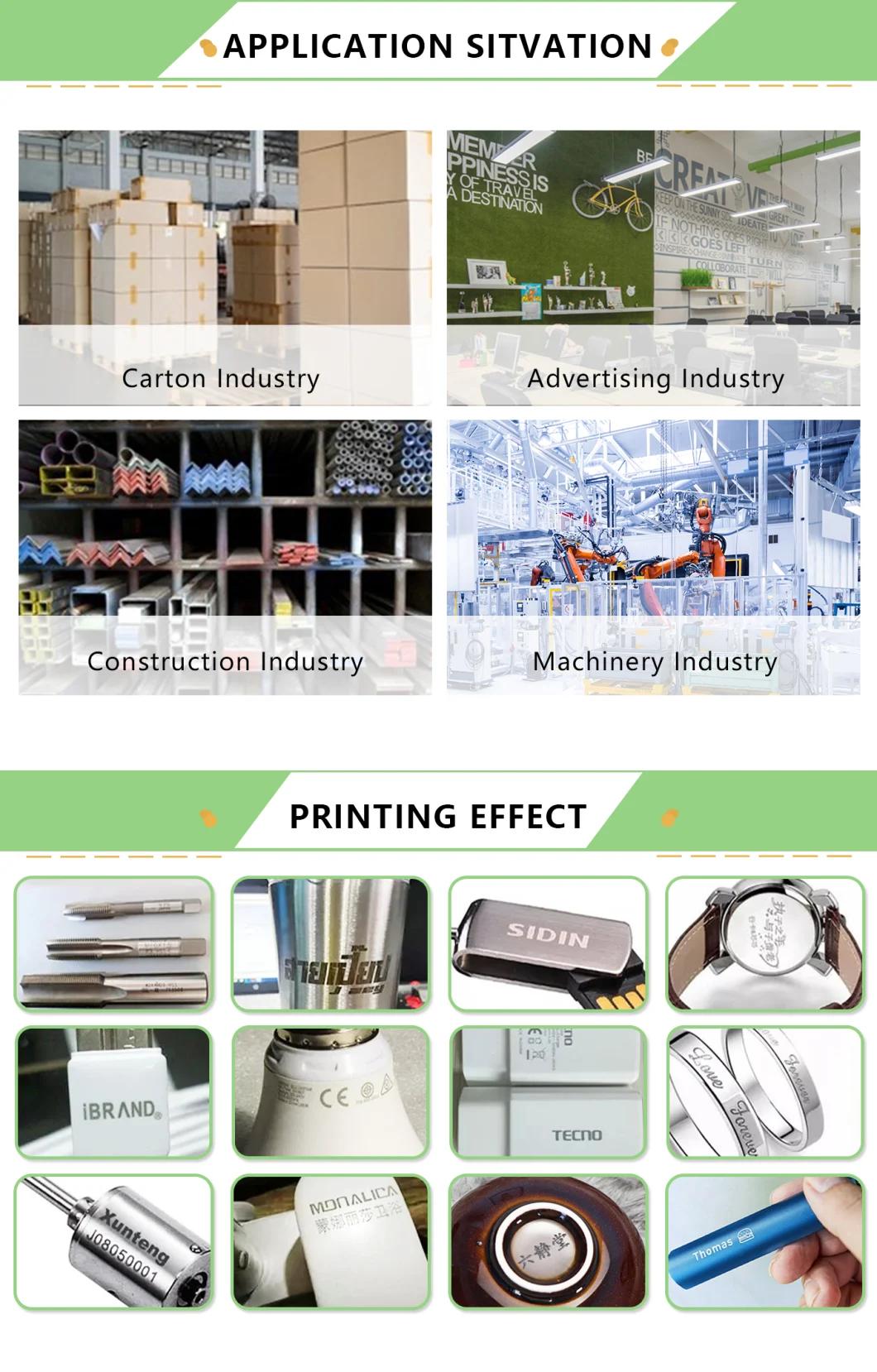 50W Fiber Laser Marking Production Line Flying Type Date Qr Code Laser Marking for Metal Package Industry