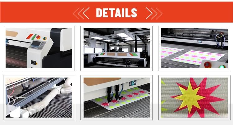 Sublimation Fabric Prints CCD Camera Scan/Cycling Garment Factory Automatic Sportswear Cutting Machine