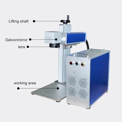 Portable Fiber Laser Marking Machine Engrave Metal Plastic Plate