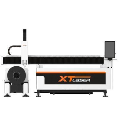 2021 CNC Fiber Laser Metal Square Round Tube Pipe Cutting Machine / 1kw 2000W 3000W Sheet and Pipe Tube Laser Cutter