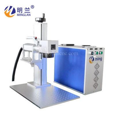 30W 50W Portable Color Jewelry Fiber Laser Marking Machine Engraving for Metal Cutting Plastic 3D Logo Gold Plate Printing