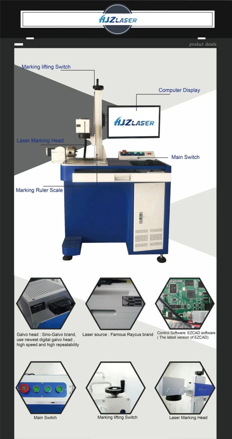 Metal Laser Engraver Machine 30W 50W Fiber Laser Marking Machine