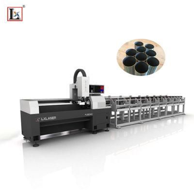 Auto Loading Round Tube Pipe Fiber Laser Cutting Machine