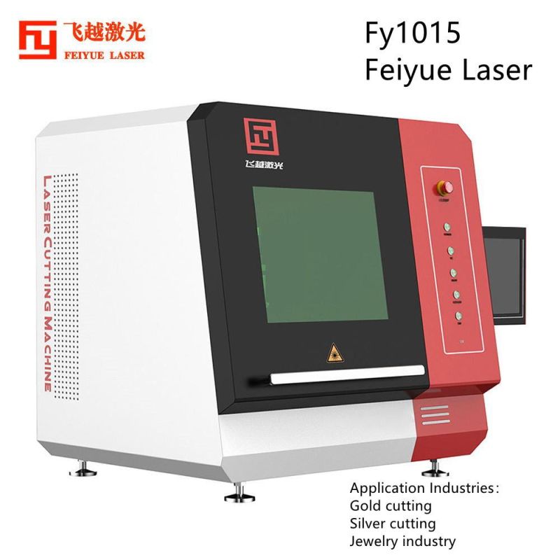 Fy1015 Feiyue Fiber Laser Cutter Machine LED Watch Jewelry CNC Precision Gold Silver Jewelry Ornaments Metal Laser Cutting Machines with THK Linear Guide Rail