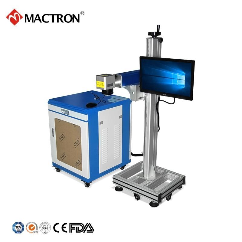 Industrial Desktop Fiber Laser Marking Machine 30W Laser Printer for Pipe