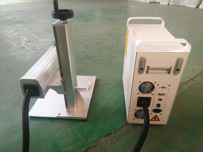 20W 30W 50W CNC Plastic Metal Printing Engraving Machine 3D Logo Fiber Laser Marking Machine with Rotary Price