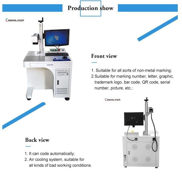 Leather Plastic Metal Fiber Laser Marking Machine / CNC Marker