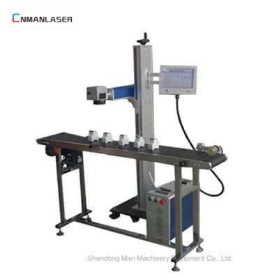 Aluminum Brass 50W Fiber Laser Marking Machine with Conveyor Belt