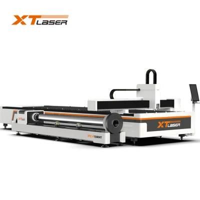 2000W 3000W Fiber Laser Cutting Machine Iron Plate with Rotary