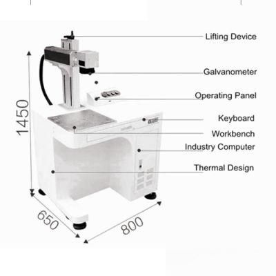 Metal Laser Marker Fiber Laser Marking Engraving Machine Logo Printing