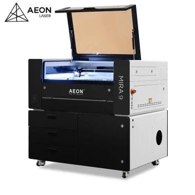 Aeon Benchtop Mini Water Cooling Semi-Automatic 5030 7045 9060 60W/80W/100W/RF30W/RF50W CO2 Laser Engraver Cutter for Acrylic MDF Wood Rubber