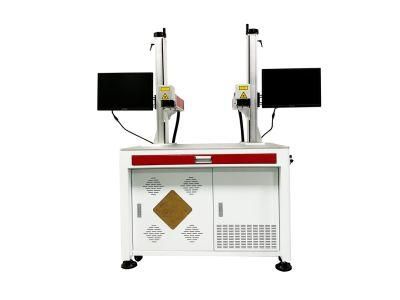 China Best Cost Plastic Double Head Machine Metal Material Logo Laser Engraving Marking Machine