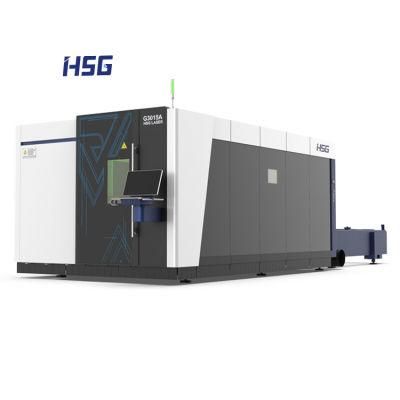Full Cover Enclosed Sheets Plates Cutter Equipment Aluminum Plates Double Exchange Table CNC Router Metal Fiber Laser Cutting Machine