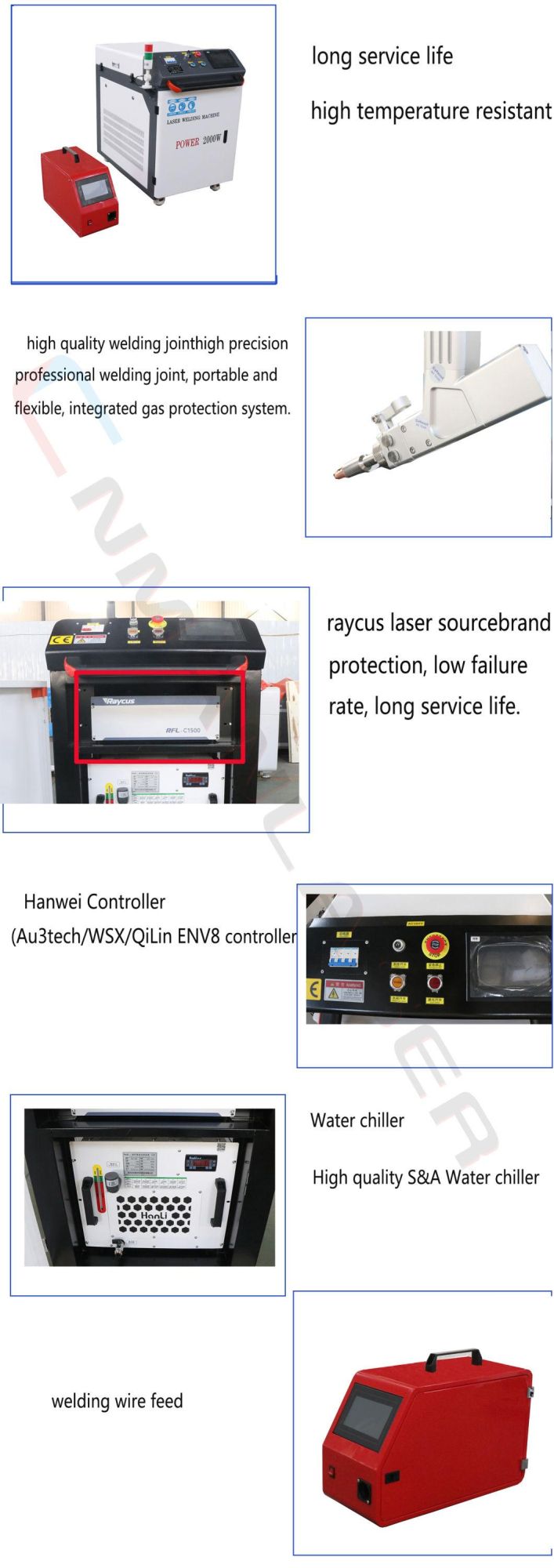 Metal Handheld Laser Welder Steel Aluminum Portable Fiber Laser Welding Machine