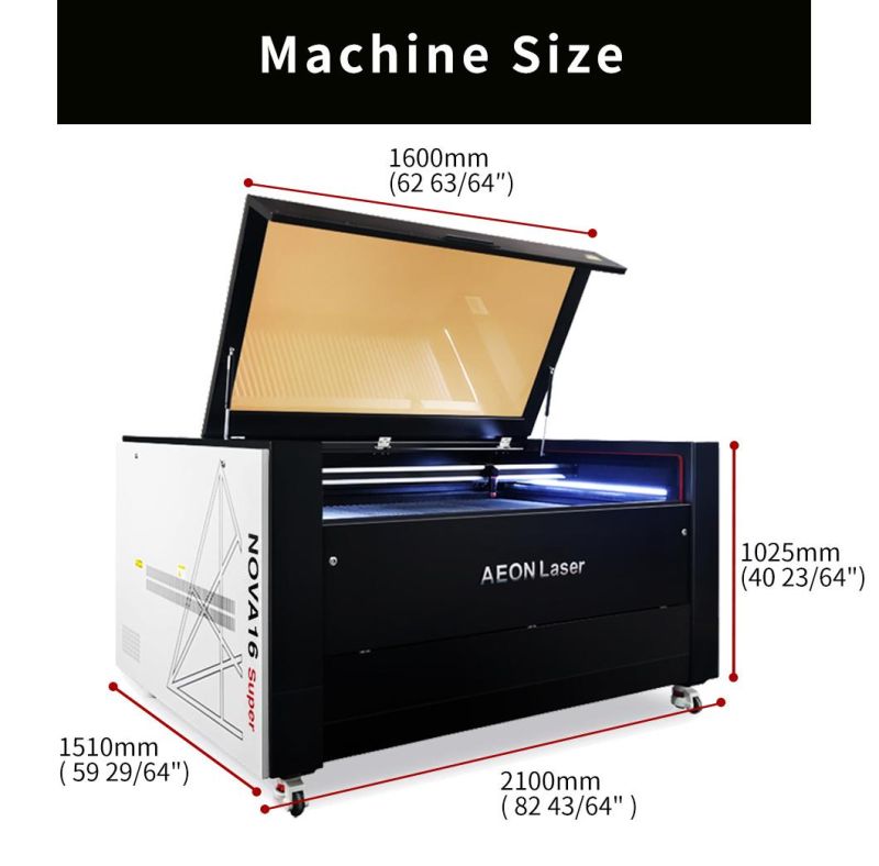 Commercial 130W 150W 1070 1490 1610 3D Printing Machine Paper Wood Acrylic Plywood Leather Rubber Nonmetal Laser Machine with Ruida Lightburn