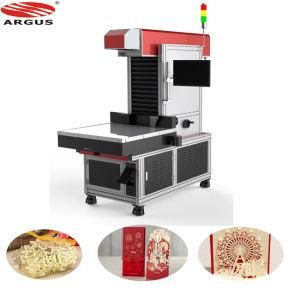 Wood Paper Carving 3D Dynamic Focusing CO2 Laser Marking Machine with Metal Tube and 800*800mm Worktable