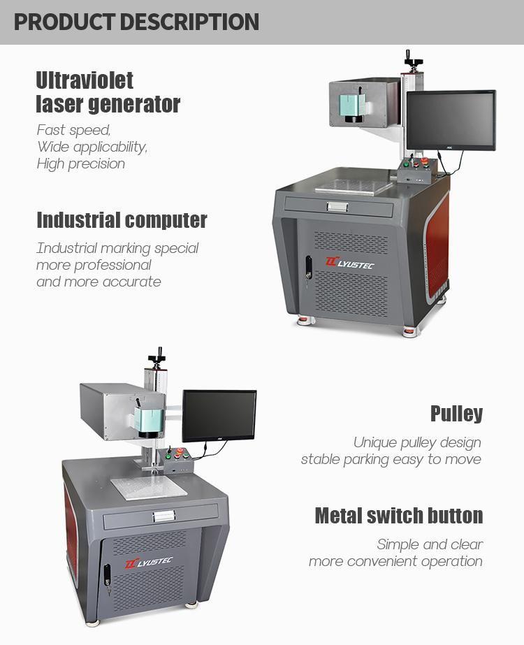 5W Glass Bottle UV Laser Engraver Marking Machine