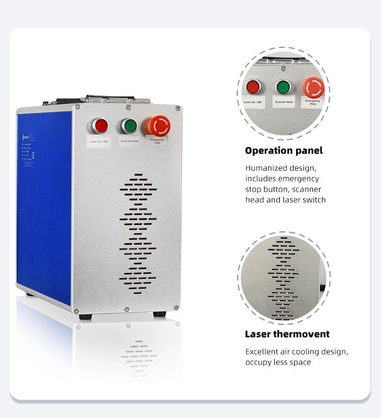 Portable Split Fiber Laser Marking Machine with Autofocus System