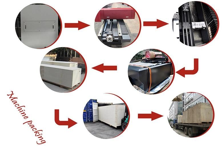 Metal Fiber Laser Cutting Machine for Sheet Stainless Steel Carbon Aluminum 500W