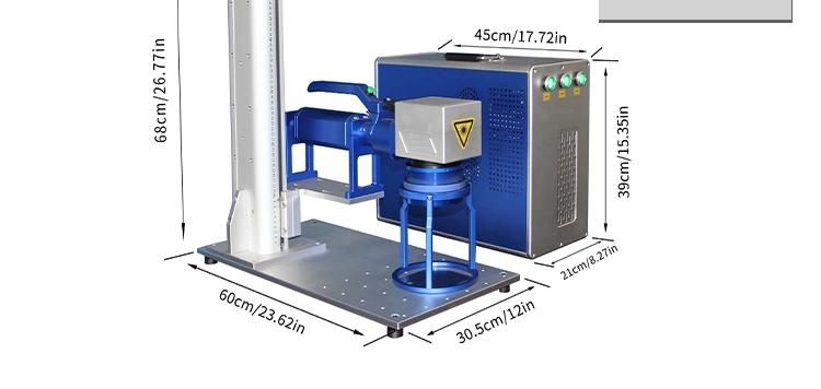 Handheld Mini 30W Fiber Laser Engraving Marking Machine Moveable Split